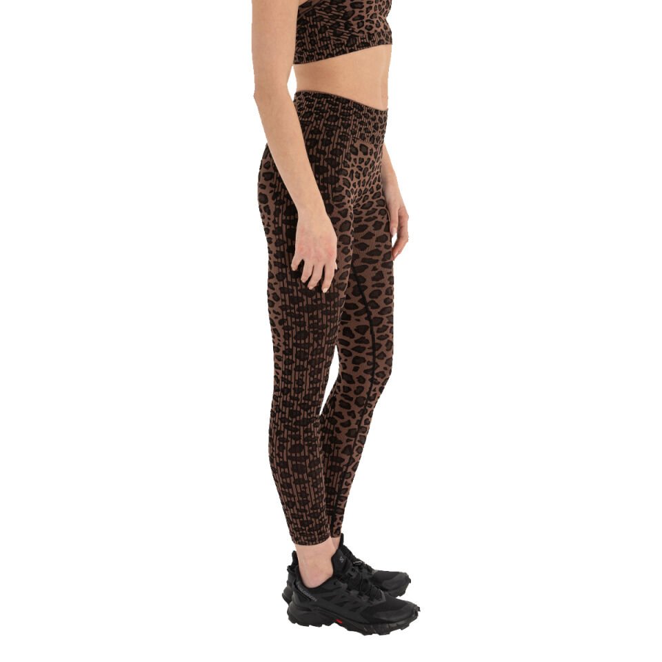 Inguz Leopar Desen Seamless Toparlayıcı Tayt