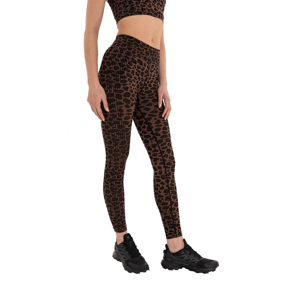 Leopar Desen Seamless Toparlayıcı Tayt