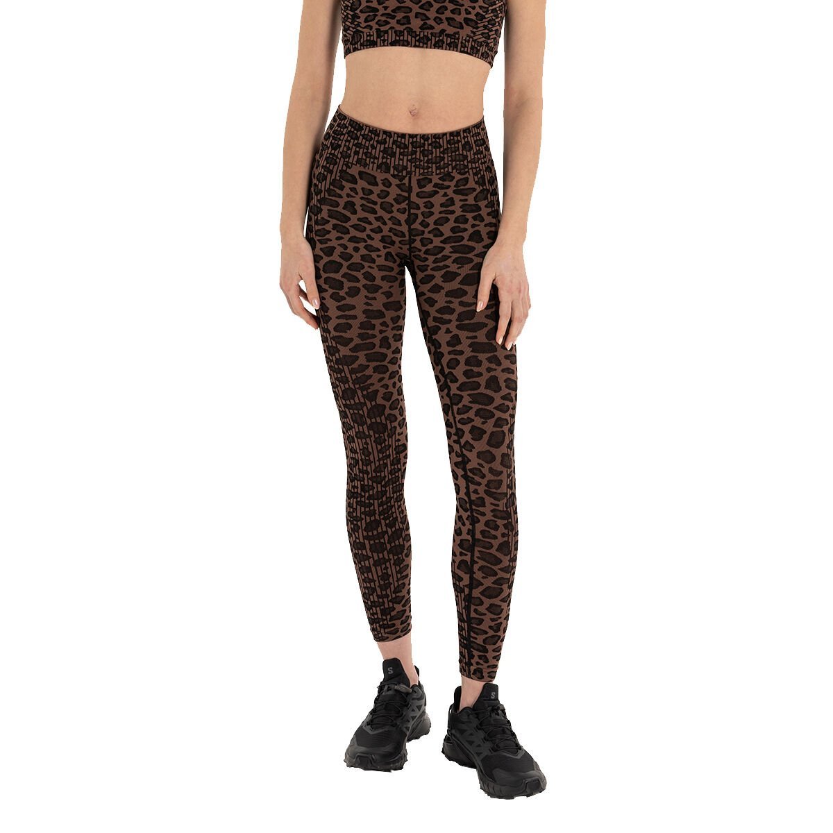 Leopar Desen Seamless Toparlayıcı Tayt