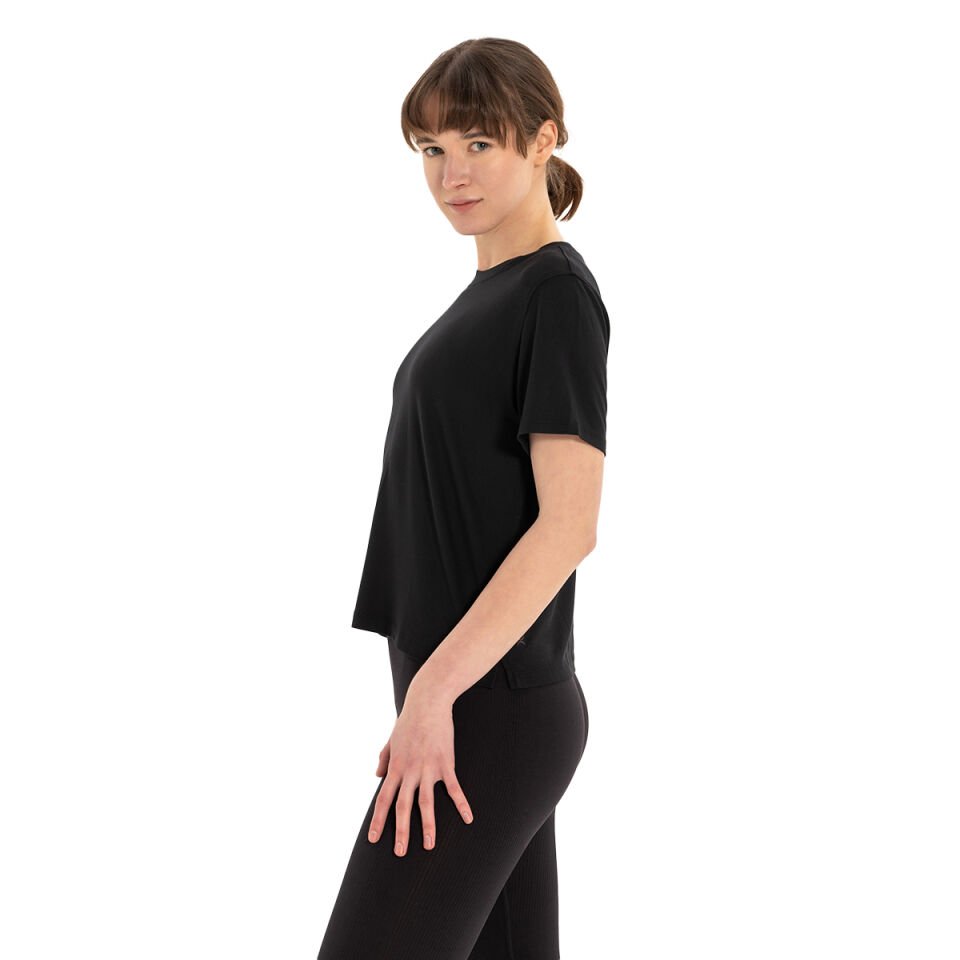 Modal Crew Neck Basic Yoga T-Shirt