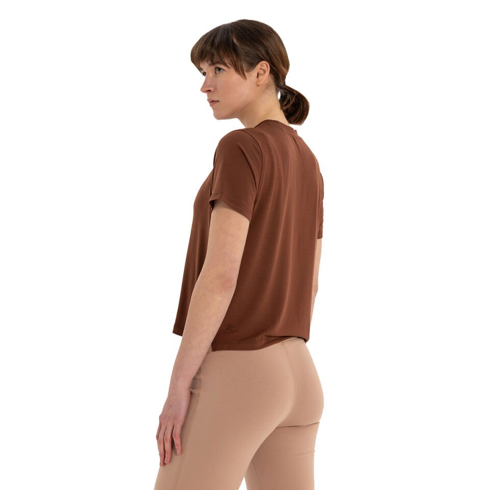 Modal Bisiklet Yaka Basic Yoga T-Shirt