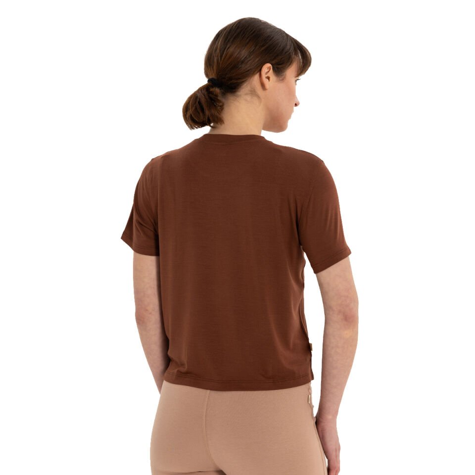 Modal Bisiklet Yaka Basic Yoga T-Shirt
