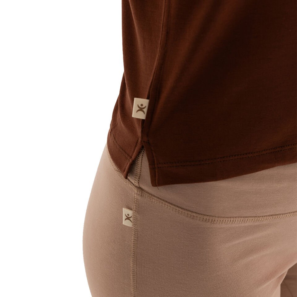 Modal Bisiklet Yaka Basic Yoga T-Shirt