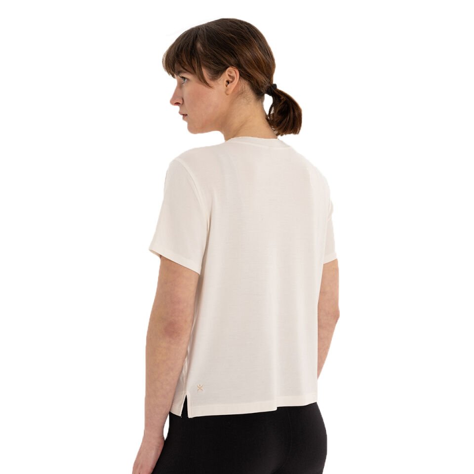 Modal Bisiklet Yaka Basic Yoga T-Shirt