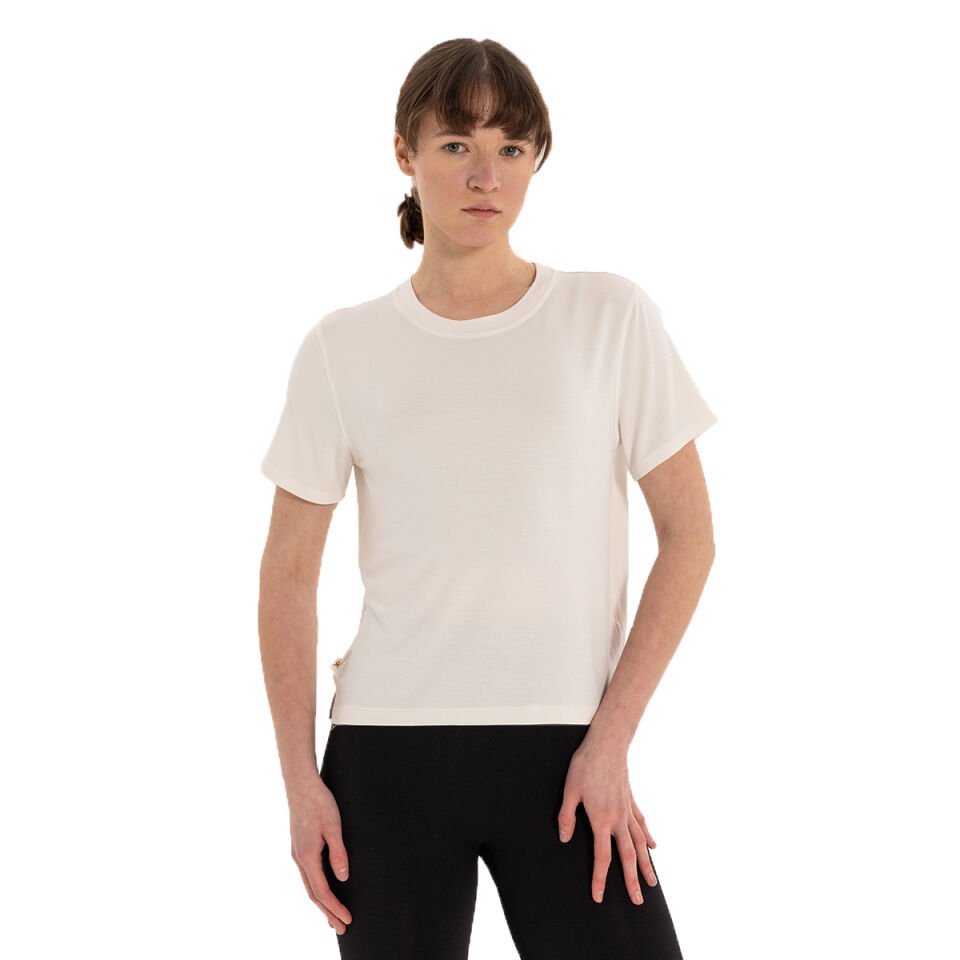 Modal Bisiklet Yaka Basic Yoga T-Shirt