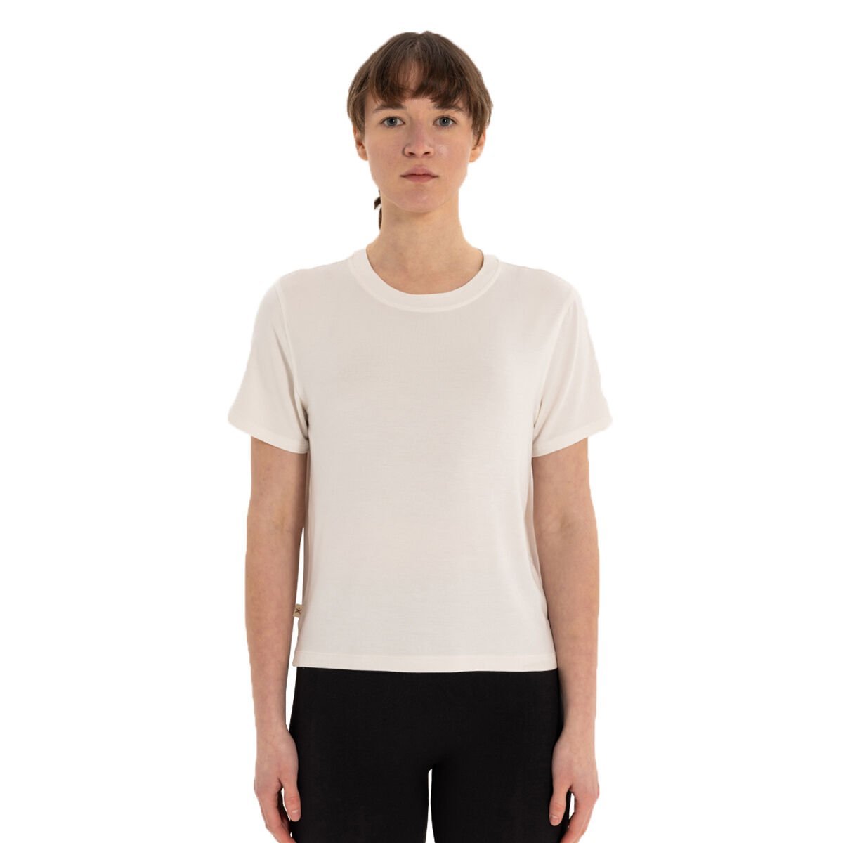 Modal Bisiklet Yaka Basic Yoga T-Shirt