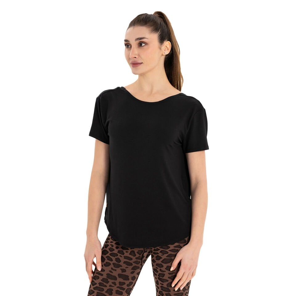 Sırt Detay Modal Yoga T-Shirt