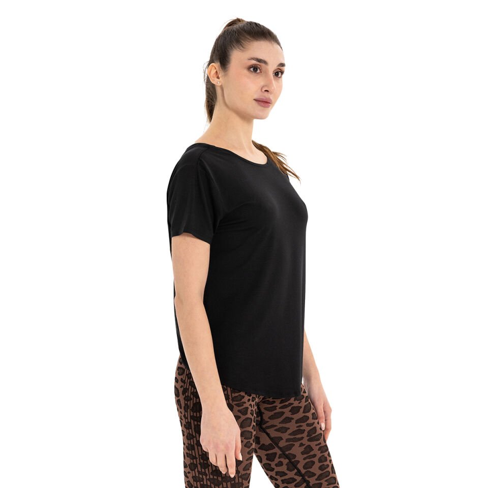 Sırt Detay Modal Yoga T-Shirt