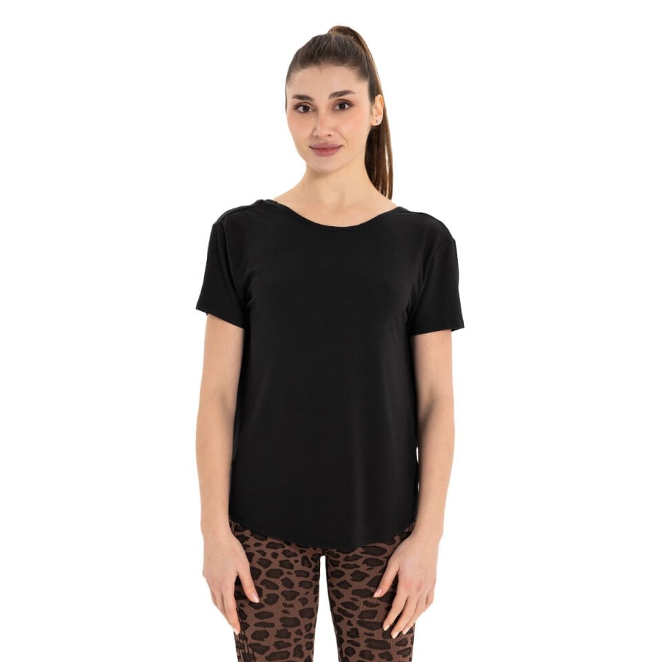 Sırt Detay Modal Yoga T-Shirt