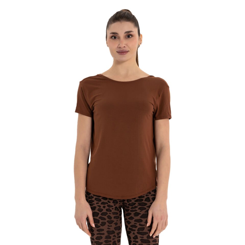 Inguz Sırt Detay Modal Yoga T-Shirt
