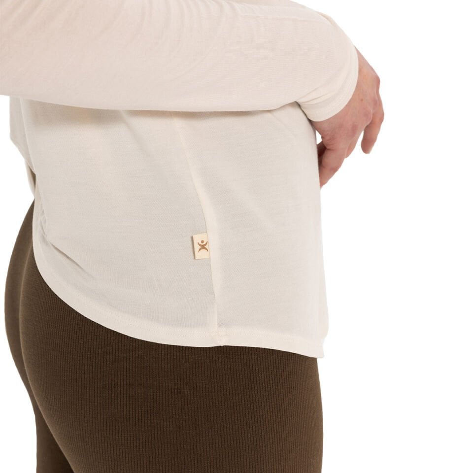 Back Detail Long Sleeve Modal Yoga T-Shirt