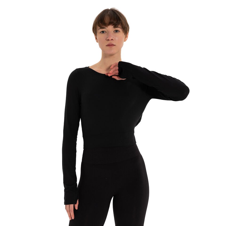 Back Triangle Detail Finger-Slotted Modal T-Shirt
