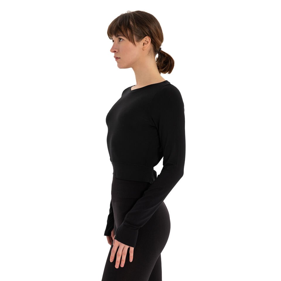 Back Triangle Detail Finger-Slotted Modal T-Shirt