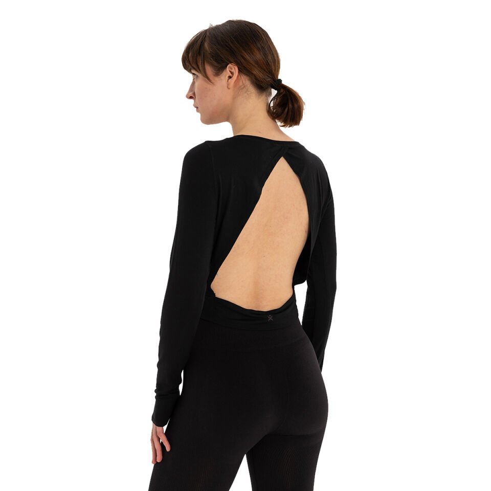Back Triangle Detail Finger-Slotted Modal T-Shirt
