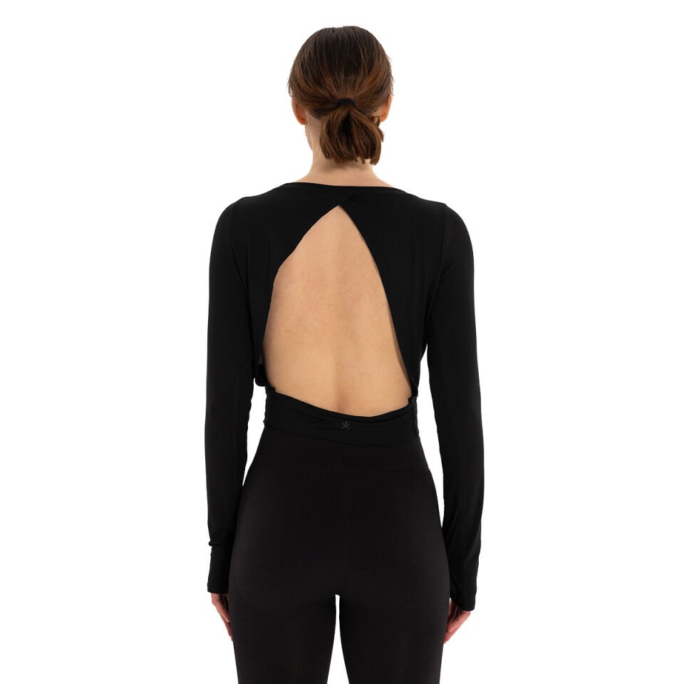 Back Triangle Detail Finger-Slotted Modal T-Shirt