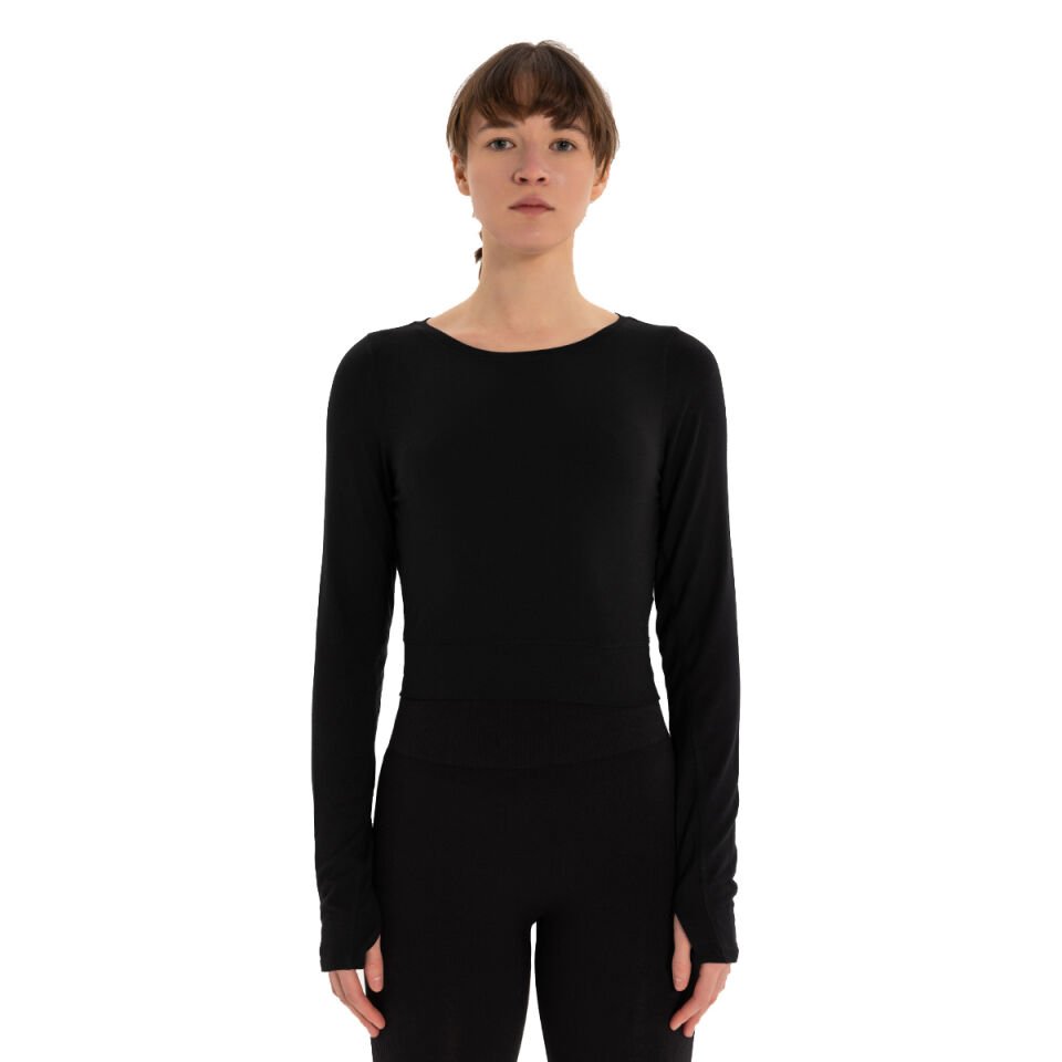 Back Triangle Detail Finger-Slotted Modal T-Shirt