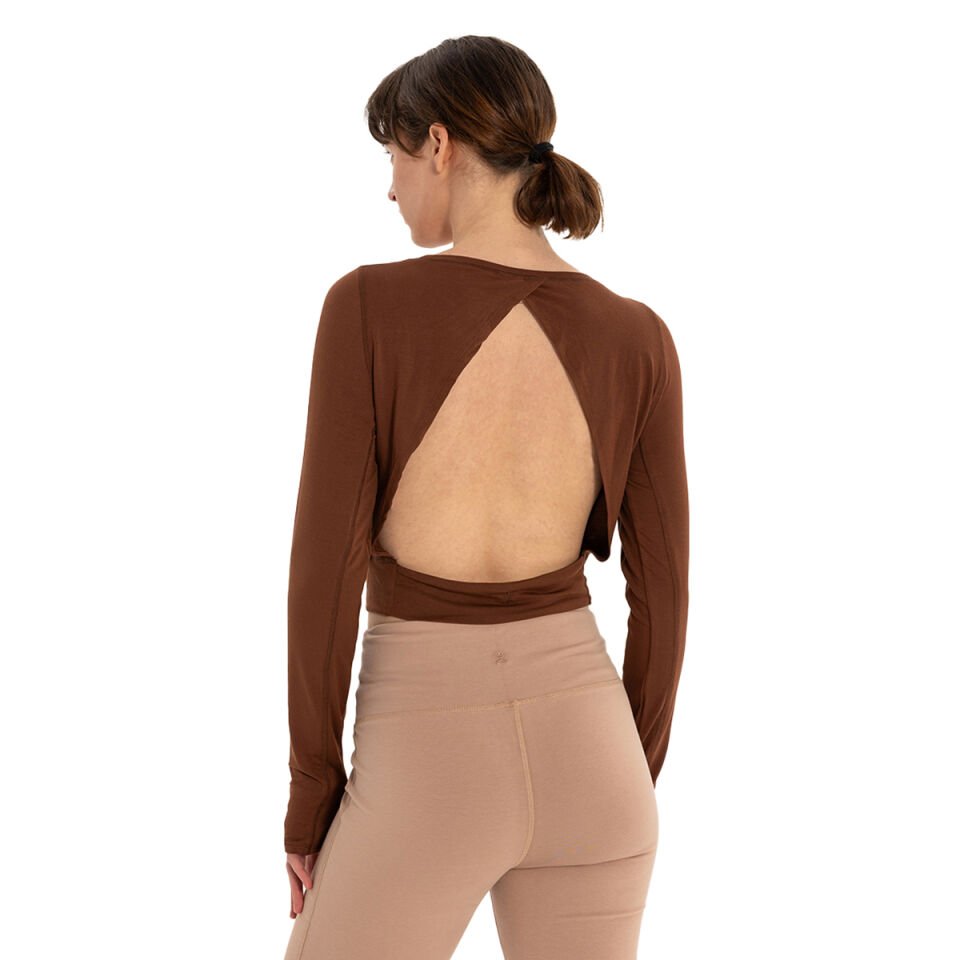 Back Triangle Detail Finger-Slotted Modal T-Shirt