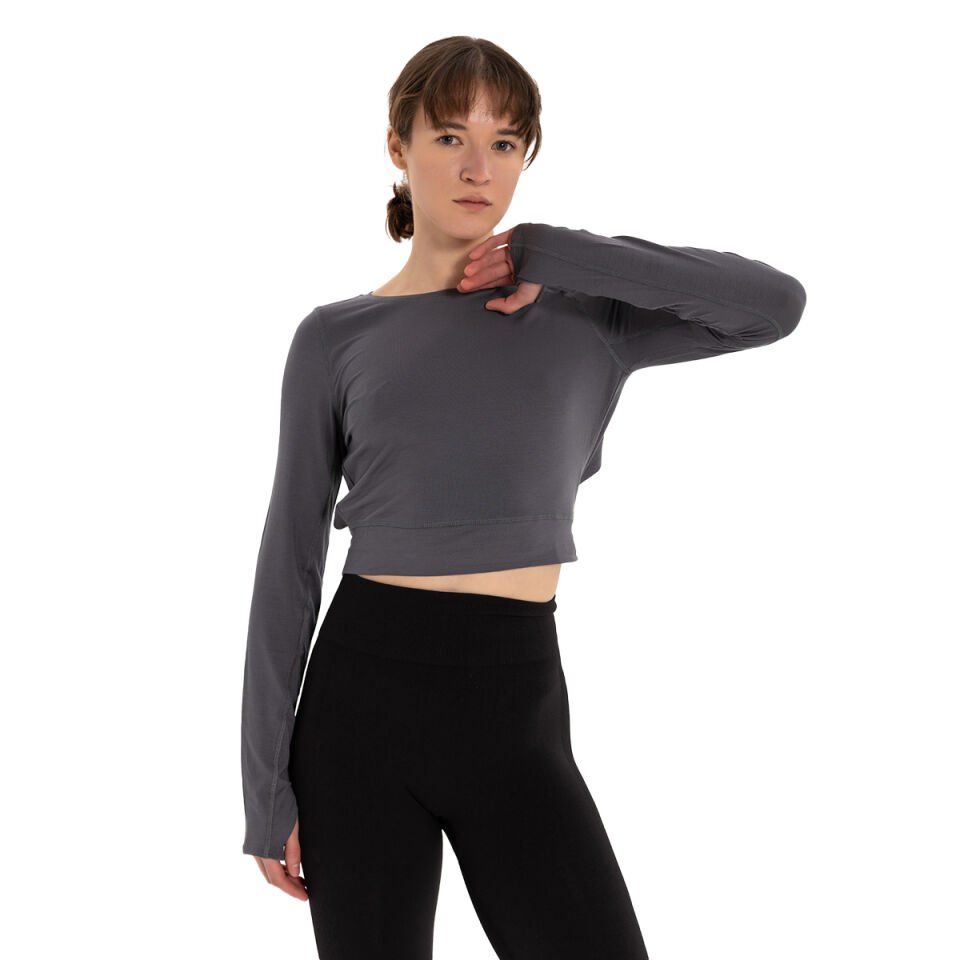 Back Triangle Detail Finger-Slotted Modal T-Shirt
