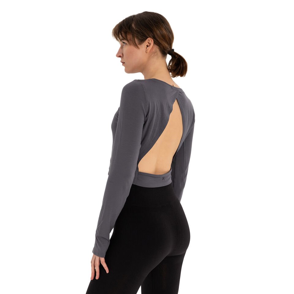 Back Triangle Detail Finger-Slotted Modal T-Shirt