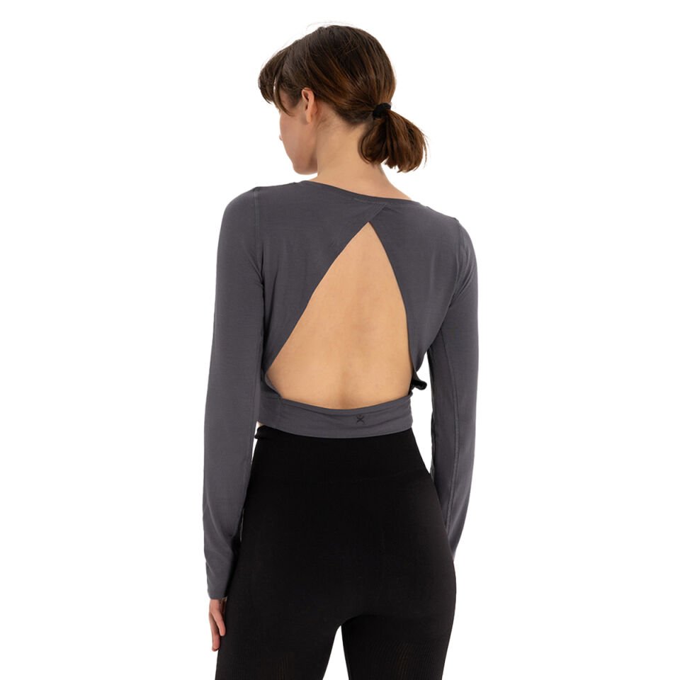 Back Triangle Detail Finger-Slotted Modal T-Shirt