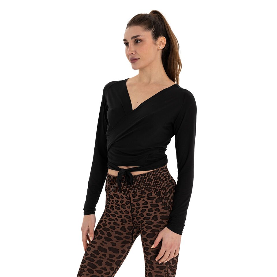 Wrap-Tie Modal Blouse