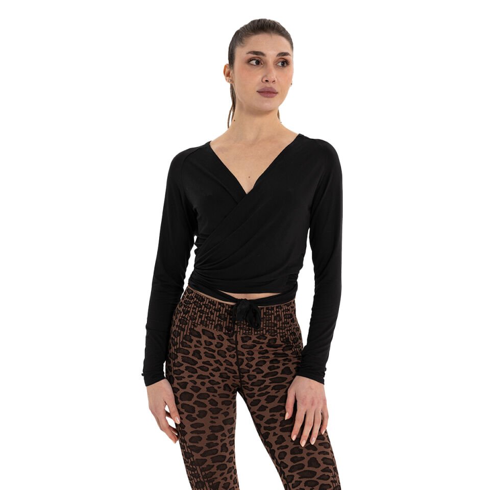 Wrap-Tie Modal Blouse