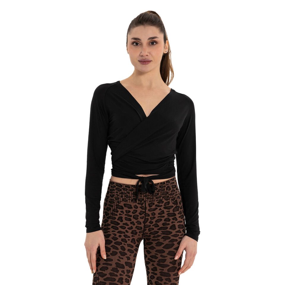 Wrap-Tie Modal Blouse