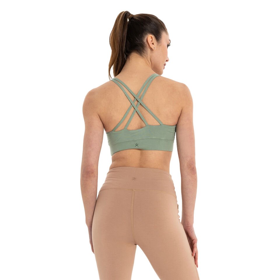 Çift Askılı Sırtı Çapraz Yoga Büstiyer