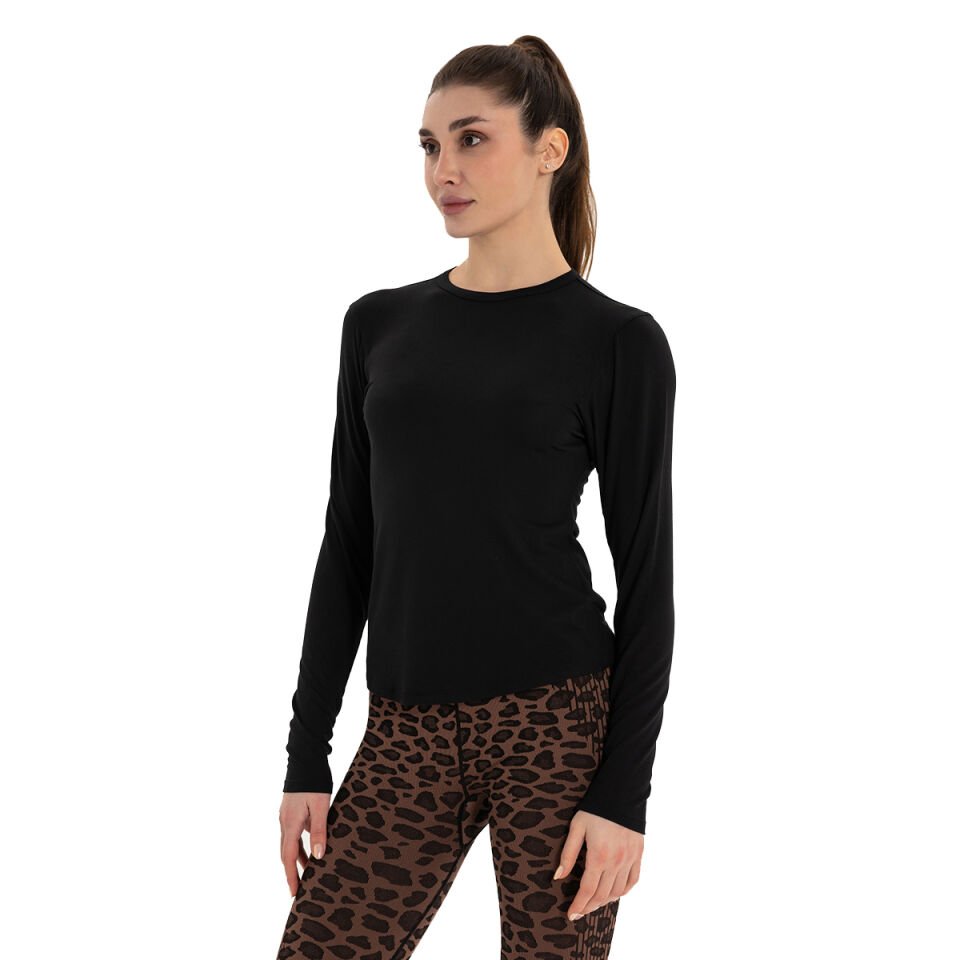 Inguz Uzun Kollu Basic Modal Yoga T-Shirt