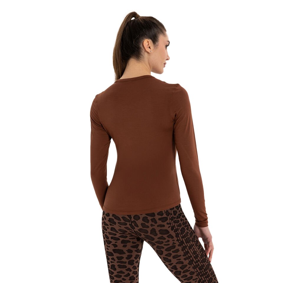 Inguz Uzun Kollu Basic Modal Yoga T-Shirt