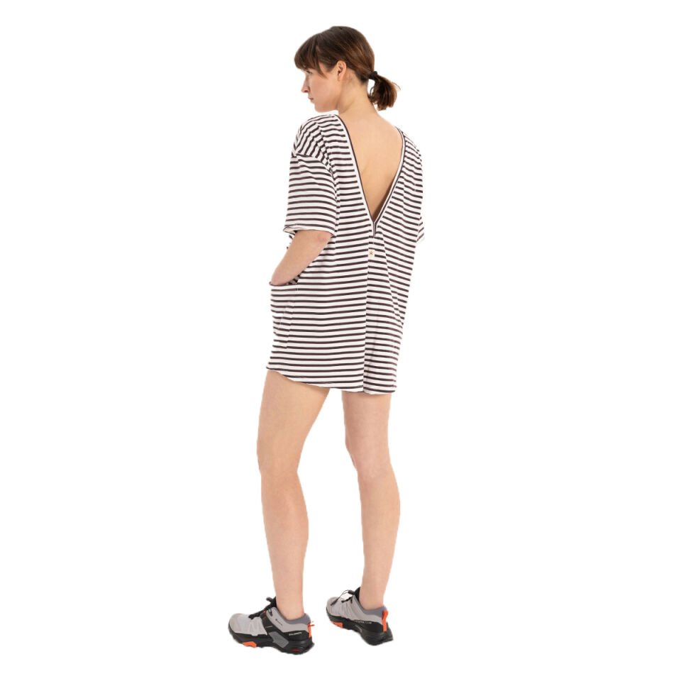 Striped 100% Cotton Shorts Overalls
