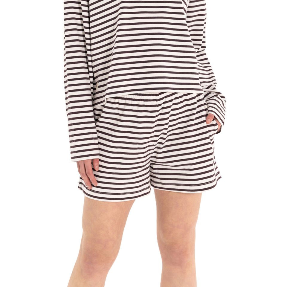 Stripe %100 Pamuk Şort