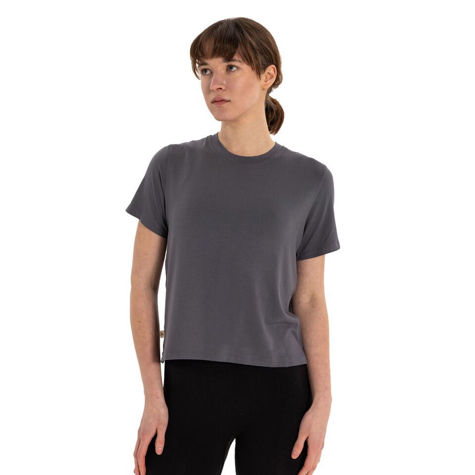 Modal Crew Neck Basic Yoga T-Shirt