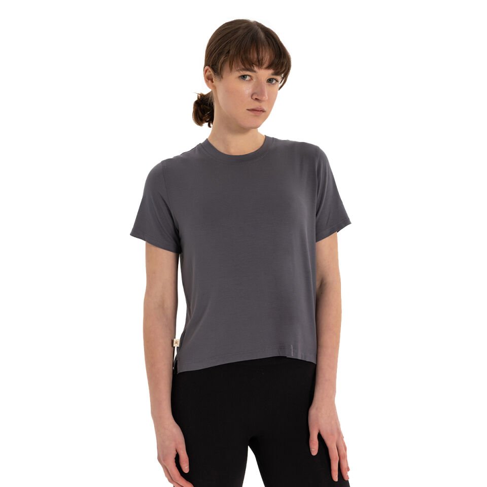 Modal Crew Neck Basic Yoga T-Shirt