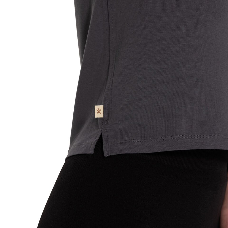 Modal Crew Neck Basic Yoga T-Shirt