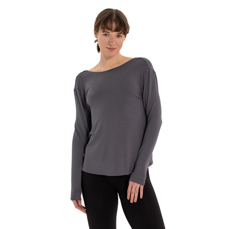 Back Detail Long Sleeve Modal Yoga T-Shirt