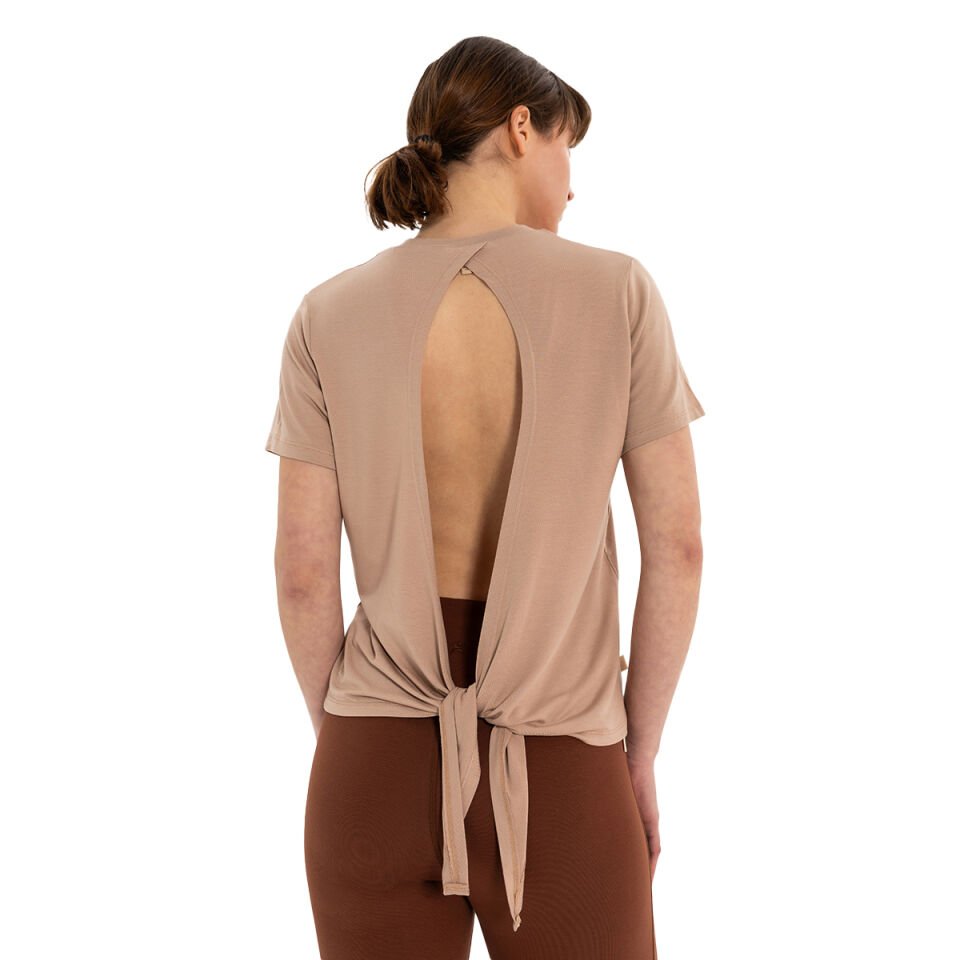 Inguz Sırt Bağlamalı Modal Yoga T-Shirt